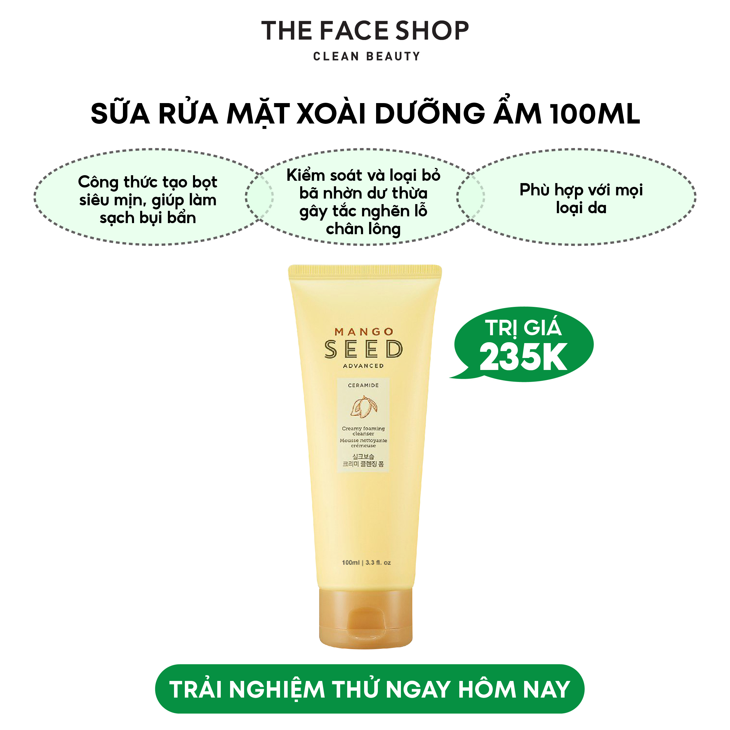 Combo 3 Sữa Rửa Mặt Làm Sạch Dưỡng Mịn Da Thefaceshop (170ml &100mlx2)