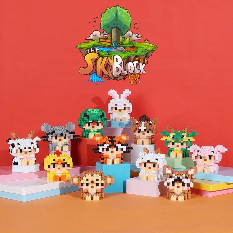 NGỌC THỊNH TOY STORE xếp hình lắp ráp 12 con giáp