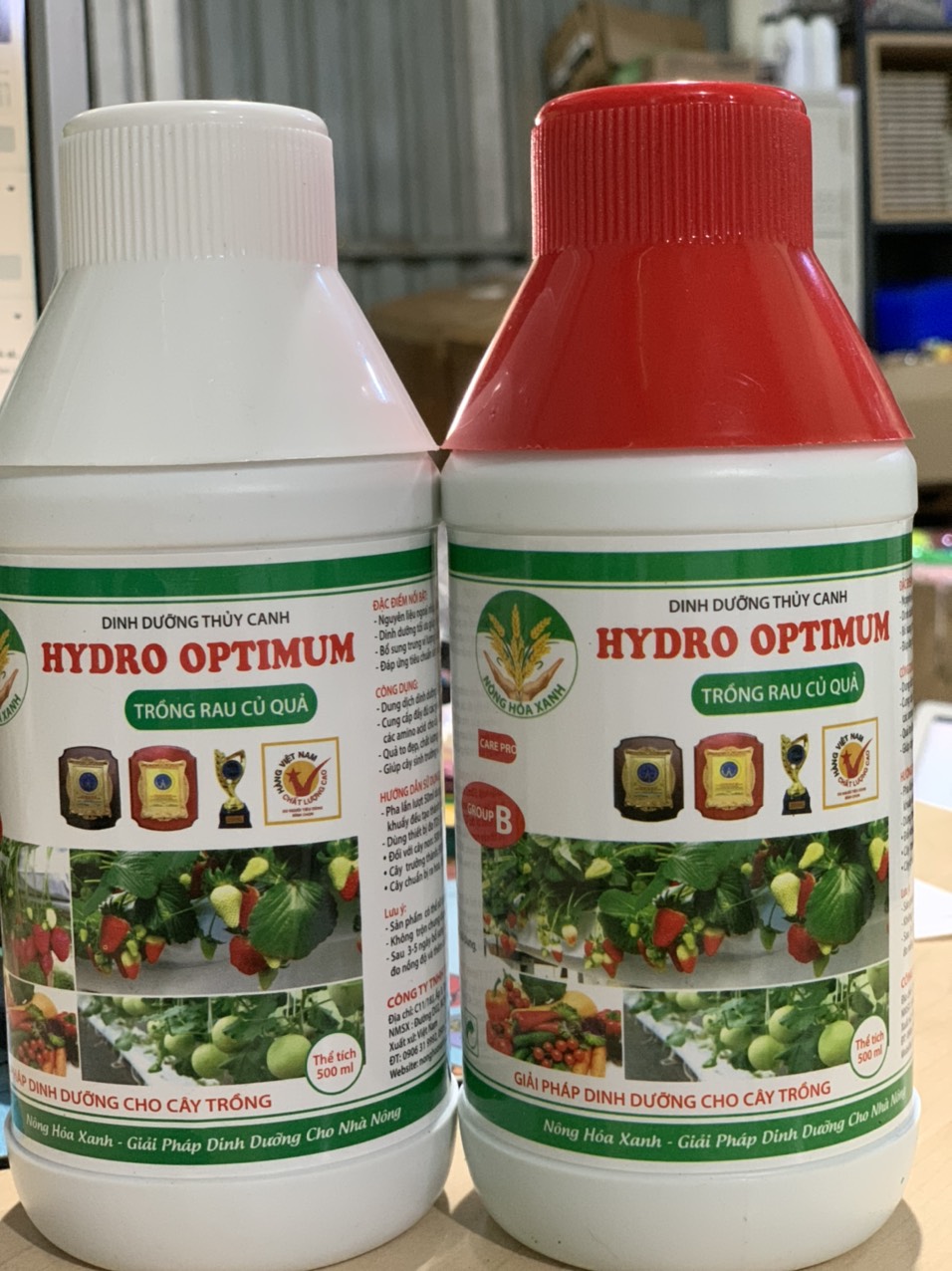 Combo 2 chai Dung dịch thủy canh HYDRO OPTIMUM cho rau ăn lá