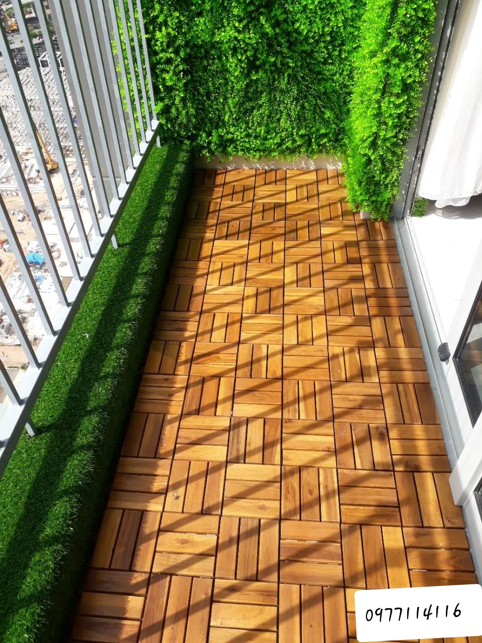 [HCM]ván sàn gỗ - Mẫu 12 nan ( xử lý chống thấm + lên màu + sơn PU 3 lớp )
