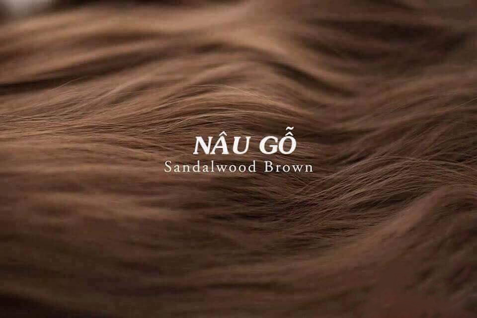Kem Nhuộm Tóc Không Tẩy Tóc Màu Nâu Gỗ (Kèm oxi và găng tay)
