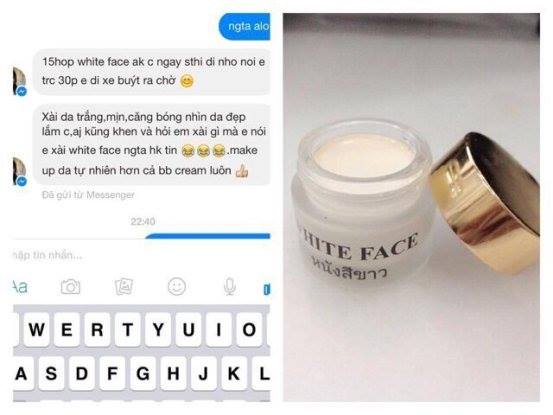 Kem Dưỡng Trắng Da Mặt White Face Thái Lan