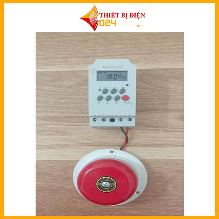 BỘ CHUÔNG BÁO GIỜ CÔNG TY, TRƯỜNG HỌC (02 lựa chọn chuông 04 inch và 06 inch) (Bật tắt)