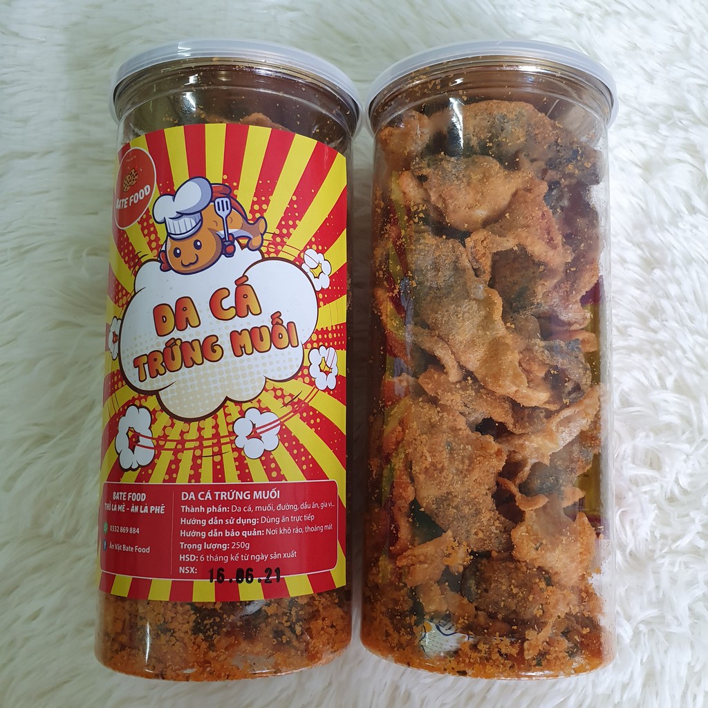 Da Cá Trứng Muối 250g Siêu Ngon Đồ ăn vặt