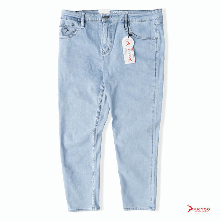 AKYOO Quần Jean Nam Dáng Suông Màu Xanh&hellip;