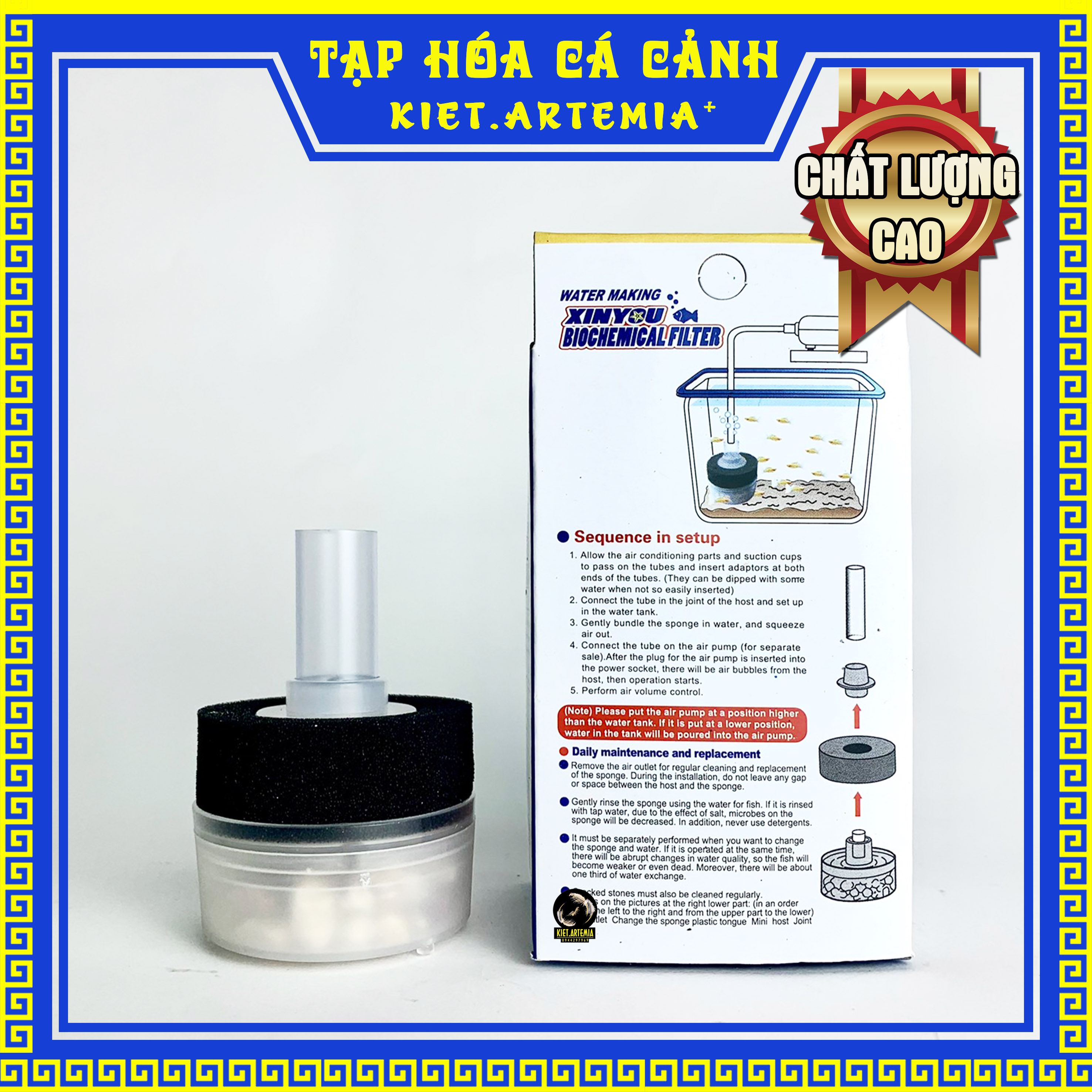 Lọc vi sinh mini, sử dụng cho hồ cá nhỏ
