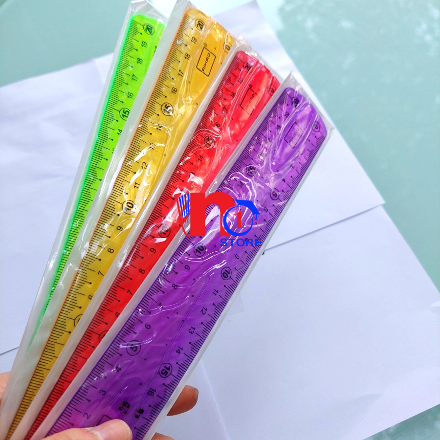 Thước Dẻo Màu 20cm Aihao No.200 ( Giao màu ngẫu nhiên )