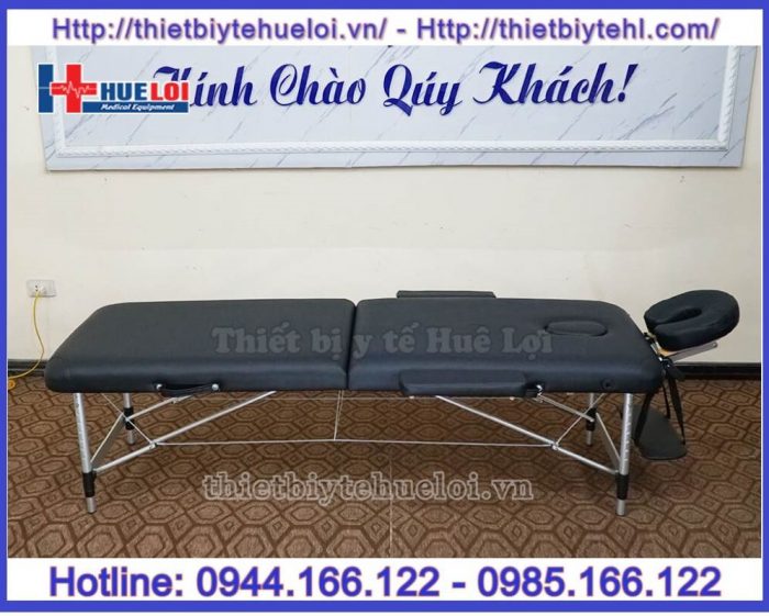 Giường spa gấp gọn chân hợp kim nhôm hl2, giường massage