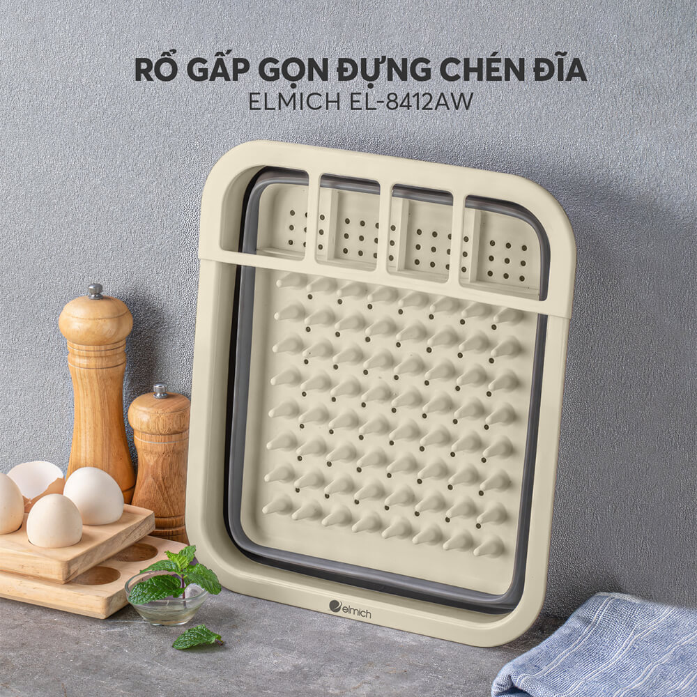 Rổ đựng chén đĩa gấp gọn Elmich EL8412