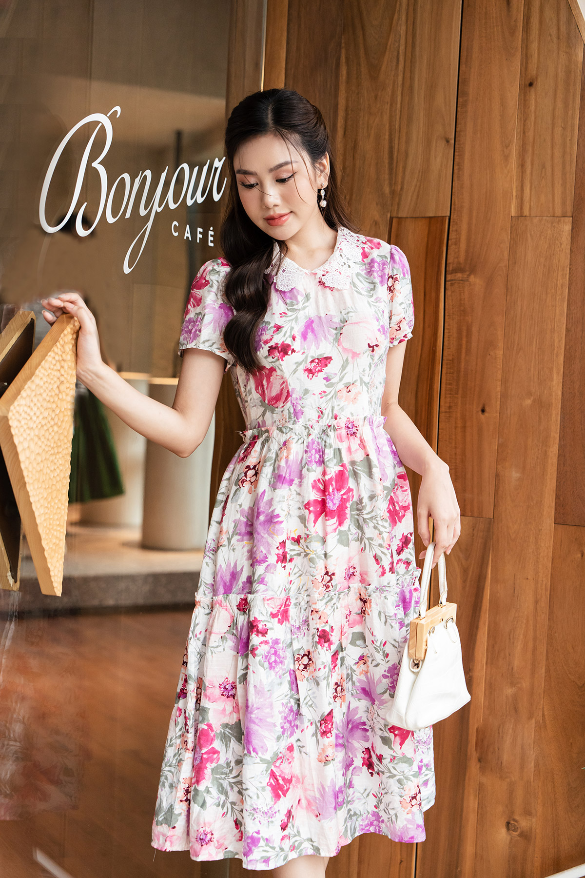 Đầm Maxi Lamer Cổ Ren L63M23H027