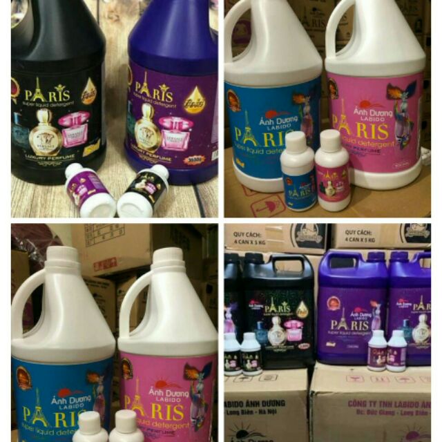 [HCM]1 can nước giặt paris 3600ml màu tím