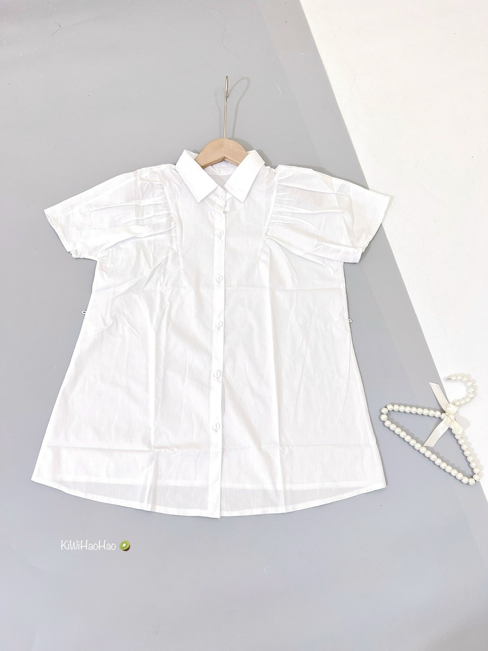 [FREESHIPMAX]Áo bầu sơ mi trắng công sở