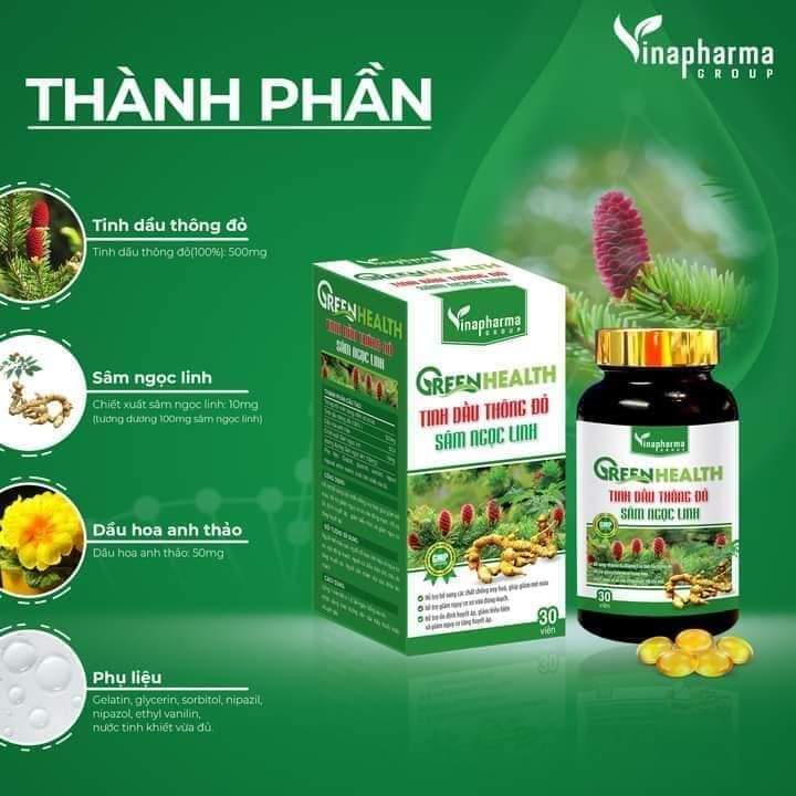 Green Healthy Tinh Dầu Thông Đỏ , Sâm Ngọc Linh