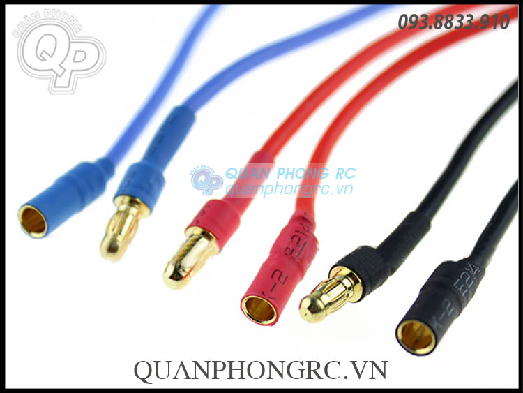 Dây Silicon Nối Dài Motor 30cm Jack Chuối 3.5mm  / 4.0mm (1 sợi) dành cho máy bay điều khiển