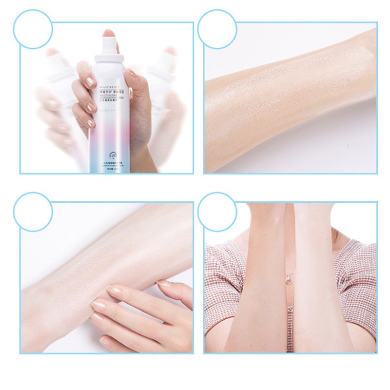 [Chính hãng] Xịt chống nắng trắng da Maycreate 150ml
