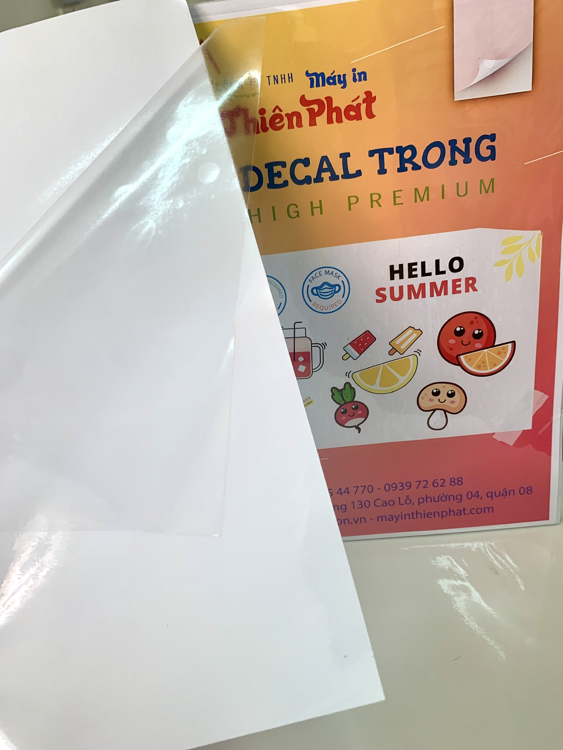 [HCM]Giấy In Nhiệt Decal Đế Trong A4, A3