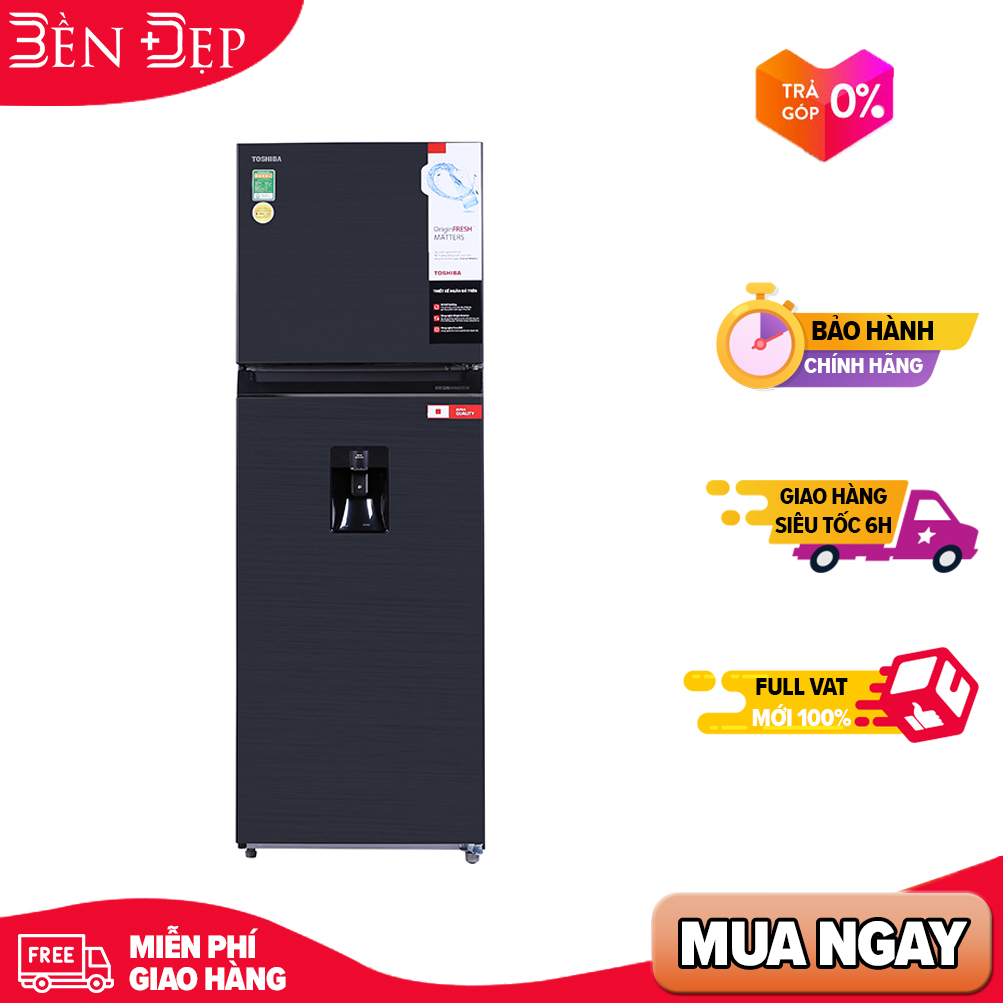 Tủ lạnh toshiba inverter 337 lít gr-rt435we-pmv-mg lấy nước bên ngoài