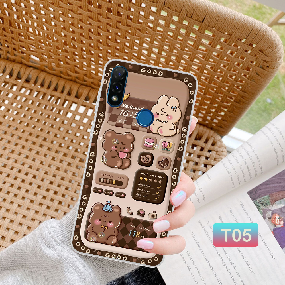 Ốp lưng vsmart joy 1/ joy 1 plus/ joy 1+/ joy 2 plus/ joy 2+ in hình gấu nâu cute, dễ thương viền dẻo giá rẻ