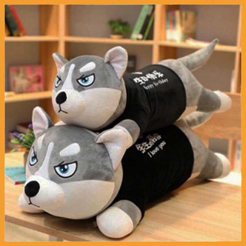 Gấu bông chó Husky mặt ngáo - Bozoshop