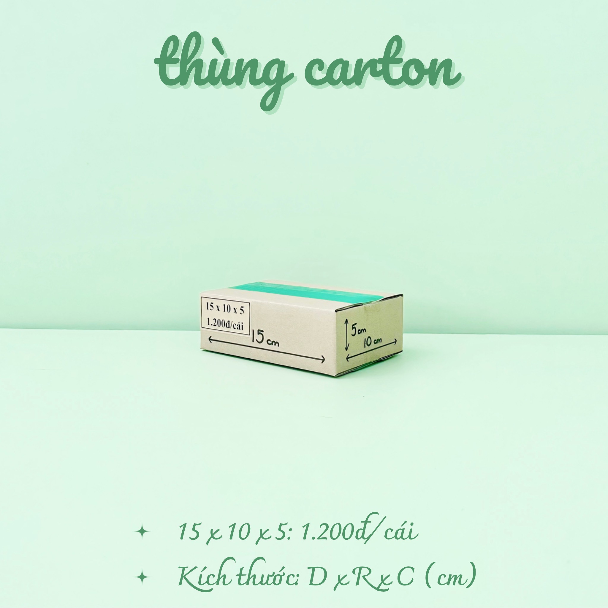 Kích thước 15x10x5 cm Combo 50 hộp carton đóng gói hàng hóa