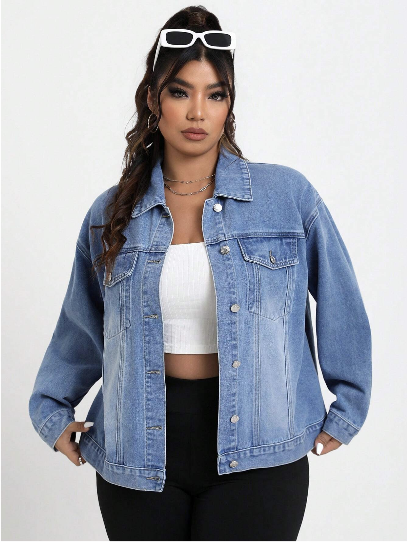 Áo khoác happy times đậm áo khoác jeans nữ áo khoác bò