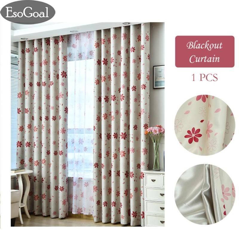 EsoGoal 1 PC Rèm cửa sổ Rèm Màn Cửa Blackout Curtain Wide Strip Window Shading Screen Bedroom Blind Cloth Decor with Free Hook and Cloth Straps for Home, Hotel, Cafe, Office