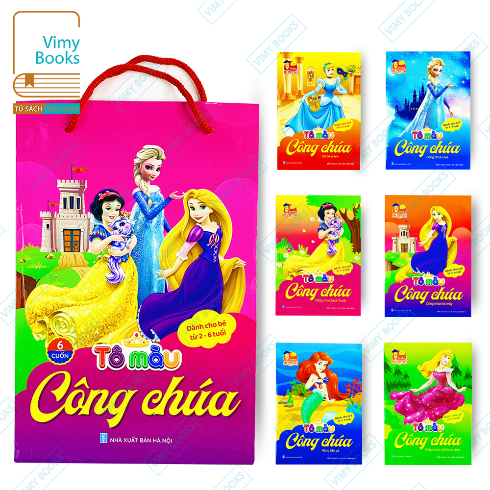 Sách - tô màu công chúa - dành cho bé từ 2-6 tuổi