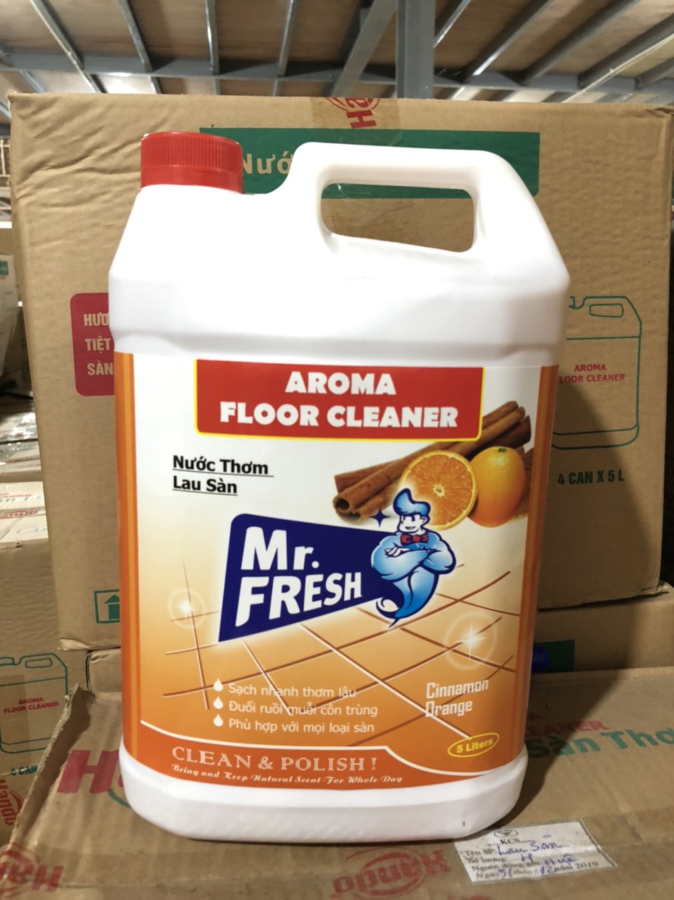 Nước lau sàn Mr.Fresh 5L hương cam quế cực sạch & thơm