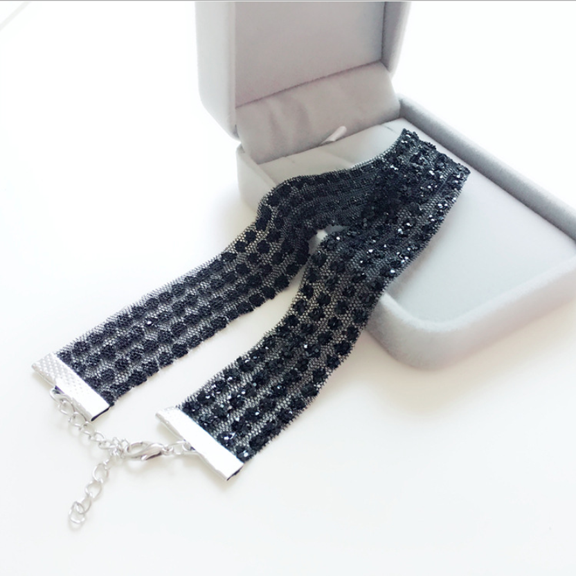 Vòng cổ choker sequin lưới sang chảnh có video