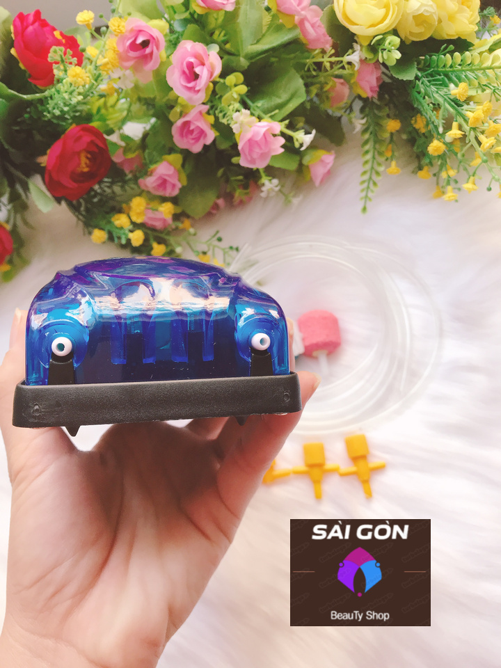 Máy oxy, máy sủi, máy bơm khí vipsun, 2 vòi 5w, cho hồ cá cảnh, hồ thủy sinh