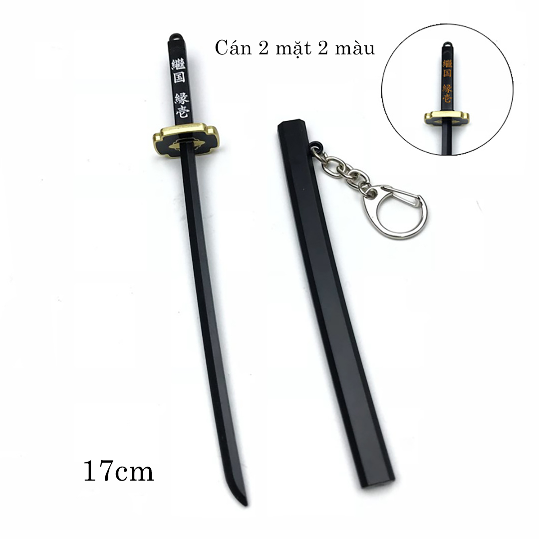 Móc khóa kiếm Tanjirou anime Kimetsu No Yaiba không gỉ thanh gươm diệt quỷ mô hình 17cm anime Kimetsu No Yaiba