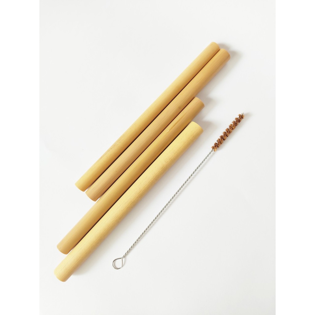 combo 5 Hoặc 10  Ống Hút Tre Dùng Để Uống Trà Sữa, Uống Nước, Ống Hút An Toàn Thân Thiện Với Môi Trường Dễ Dàng Vệ Sinh