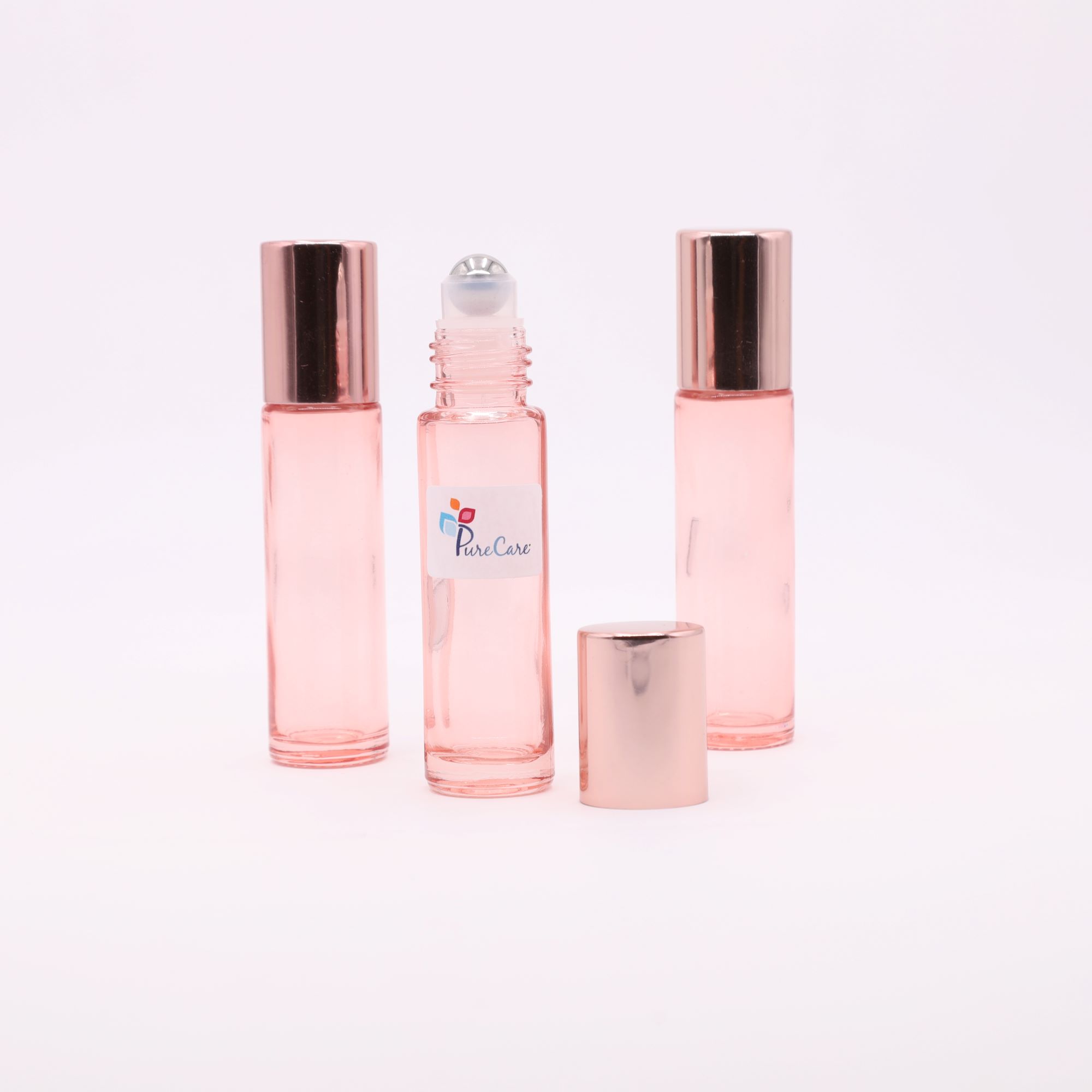 1 PC Gradient Rainbow Ombre Ball Bottle 10Ml Gradient Color Thick Glass Roll On Essential Oil Empty Parfum Bottles Roller Ball Travel Use Necessaries