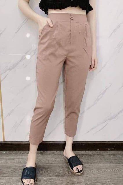 Quần đũi baggy khuy cao cấp lưng chun