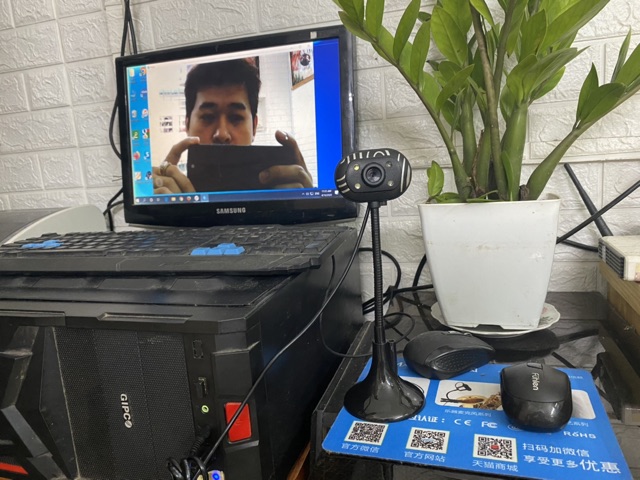 Webcam camera WC100 kèm Micro cho máy tính laptop PC