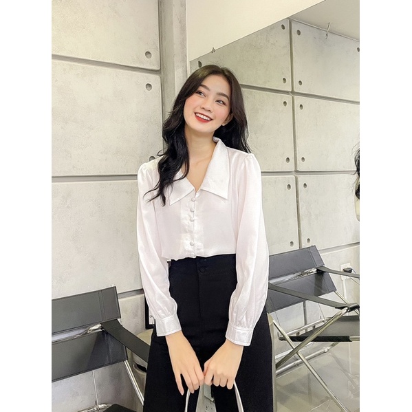 đơn 99K] ZIEL Sơ mi lụa tay bồng | Cloudy Shirt [SHIP HOẢ TỐC]
