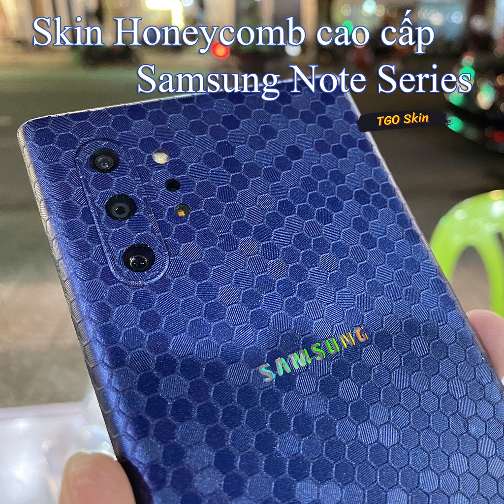 Miếng dán skin honeycomb samsung note 8 / note 9 / note 10 / note 10 plus / note 20 / note 20 ultra