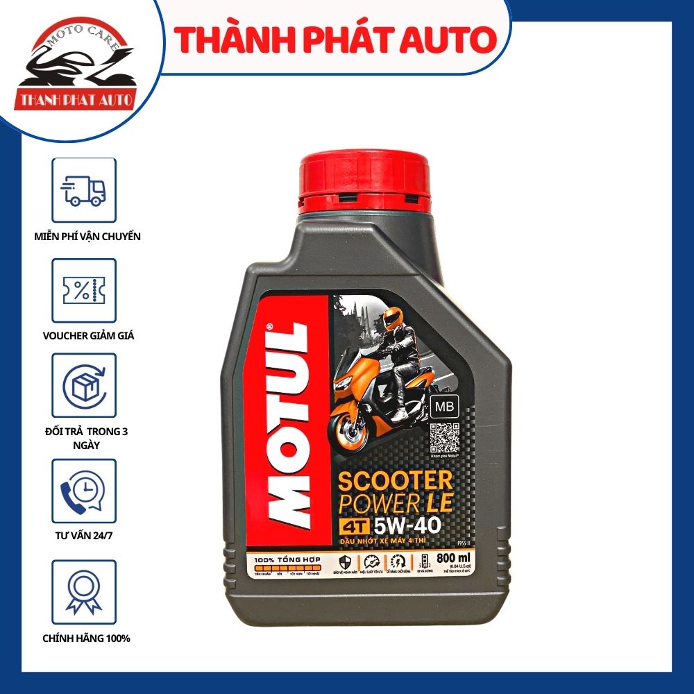 [HCM]Nhớt cao cấp Motul Scooter Power LE 5W40 dung tích 800ml dành cho xe tay ga đời mới  hàng thương hiệu uy tín