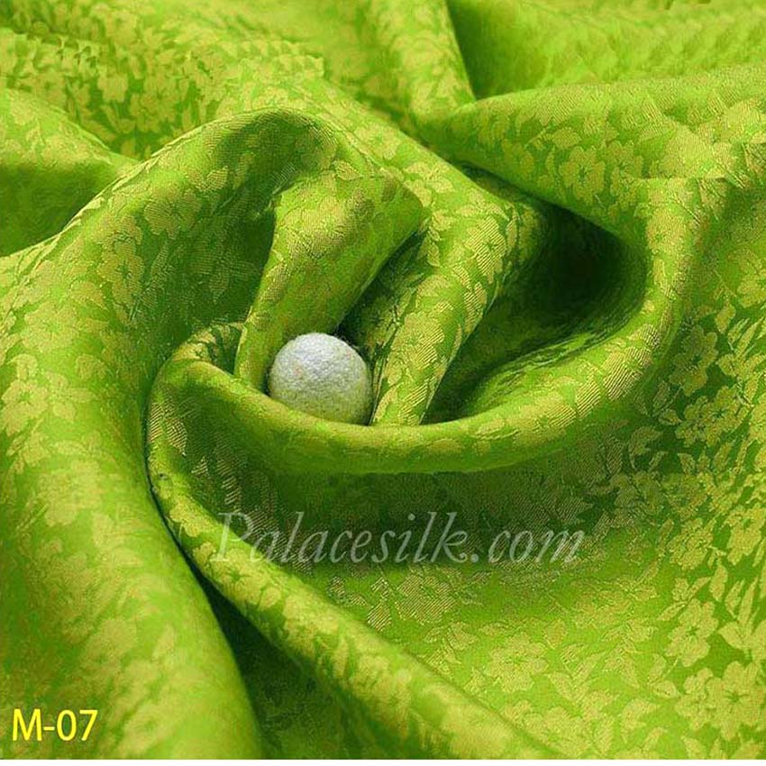 Vải Lụa Tơ Tằm Palacesilk, dệt & nhuộm thủ công, văn HOA MAI siêu nhẹ, bền đẹp và thoáng mát