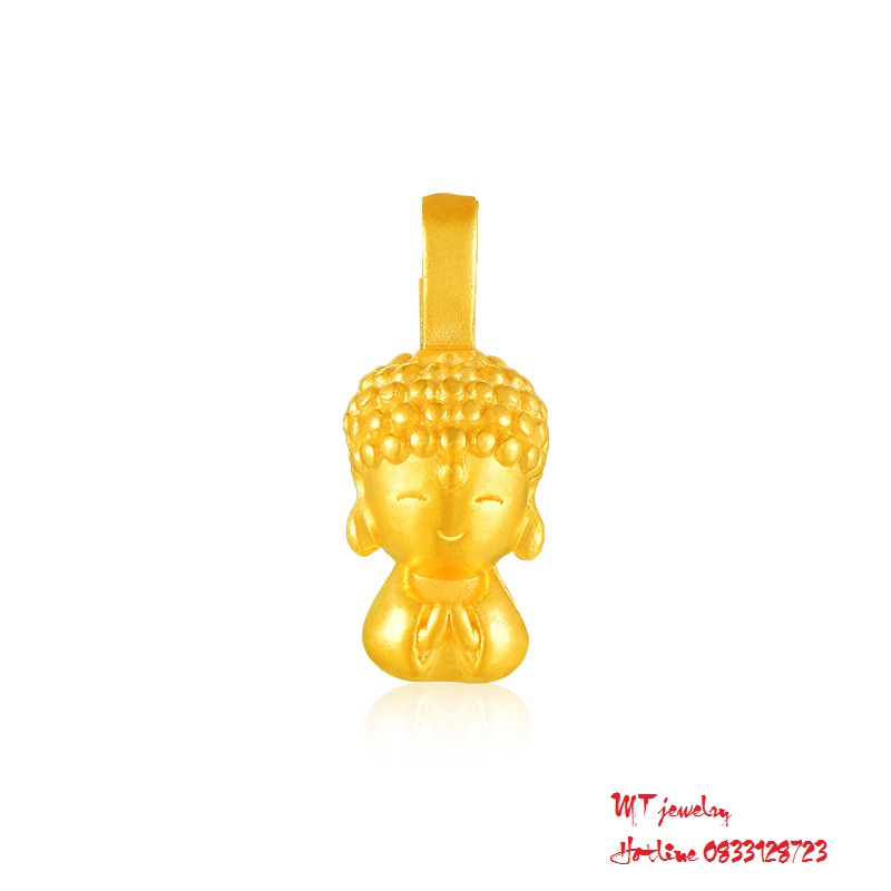 Charm Văn thù bồ tát mini vàng 9999