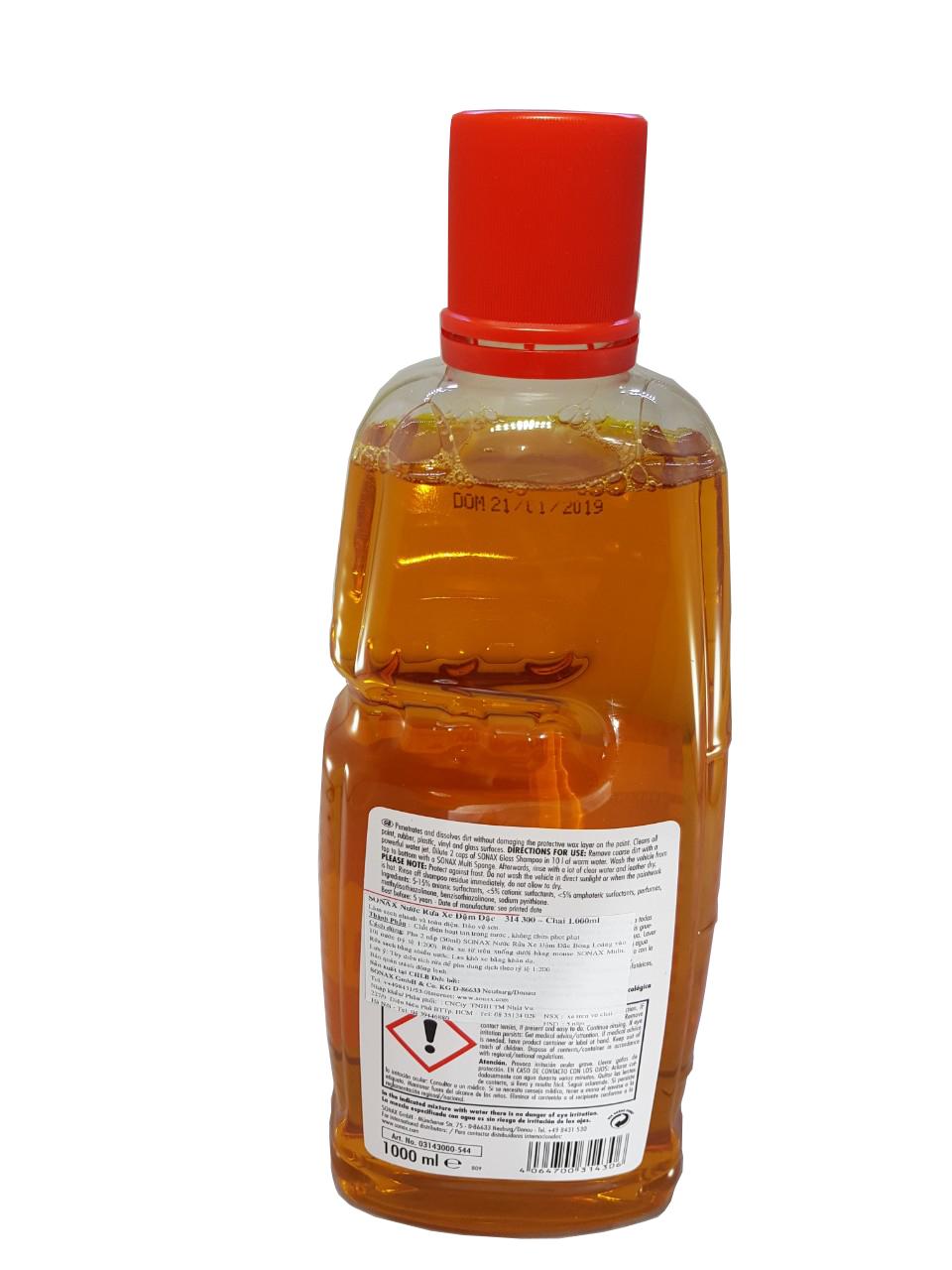 Nước rửa xe đậm đặc Sonax Gloss Shampoo 1000ml (Vàng)