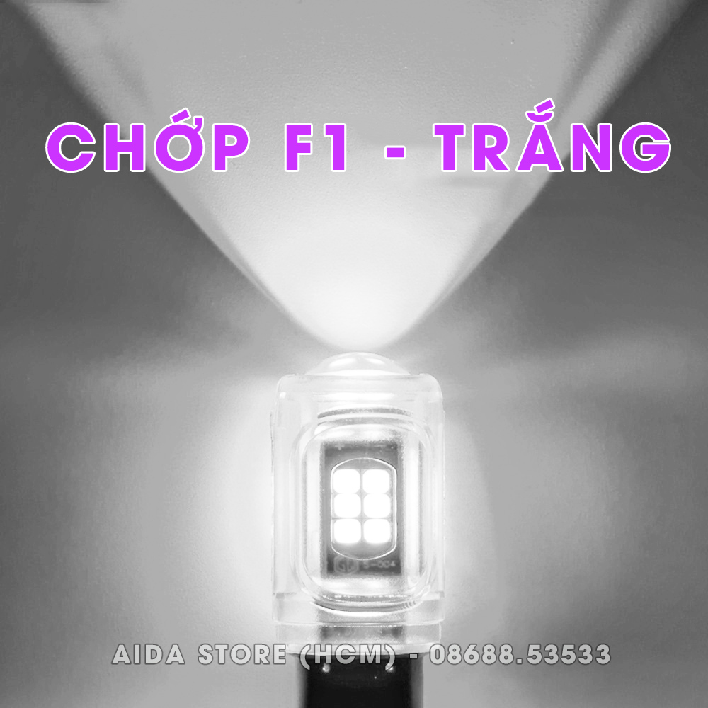 [HCM]Đèn phanh stop chớp F1 1157 16smd CREE thấu kính max sáng cho xe máy ô tô DC12v BAY15D 2 tim