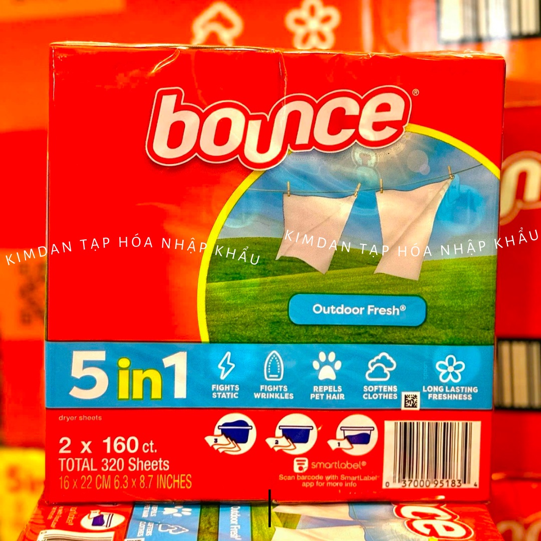 [NHẬP KHẨU MỸ/HỘP 400 TỜ] GIẤY THƠM QUẦN ÁO BOUNCE