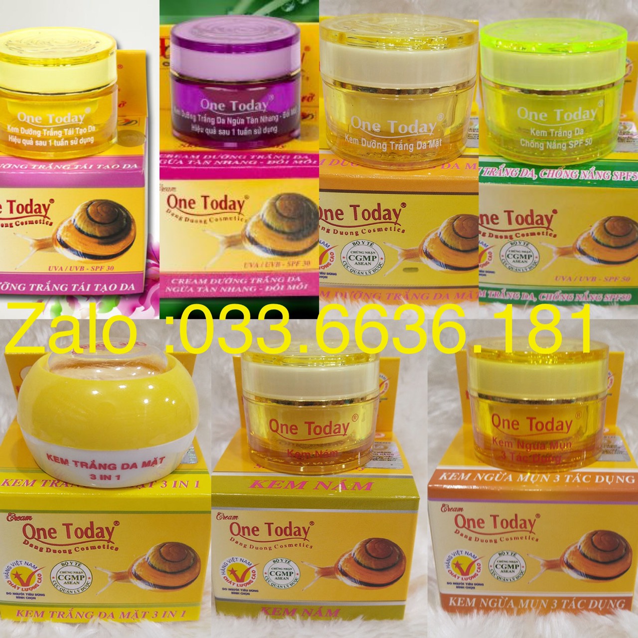 kem ốc sên one today đủ dòng hủ 9g (chính hãng-giá sỉ)