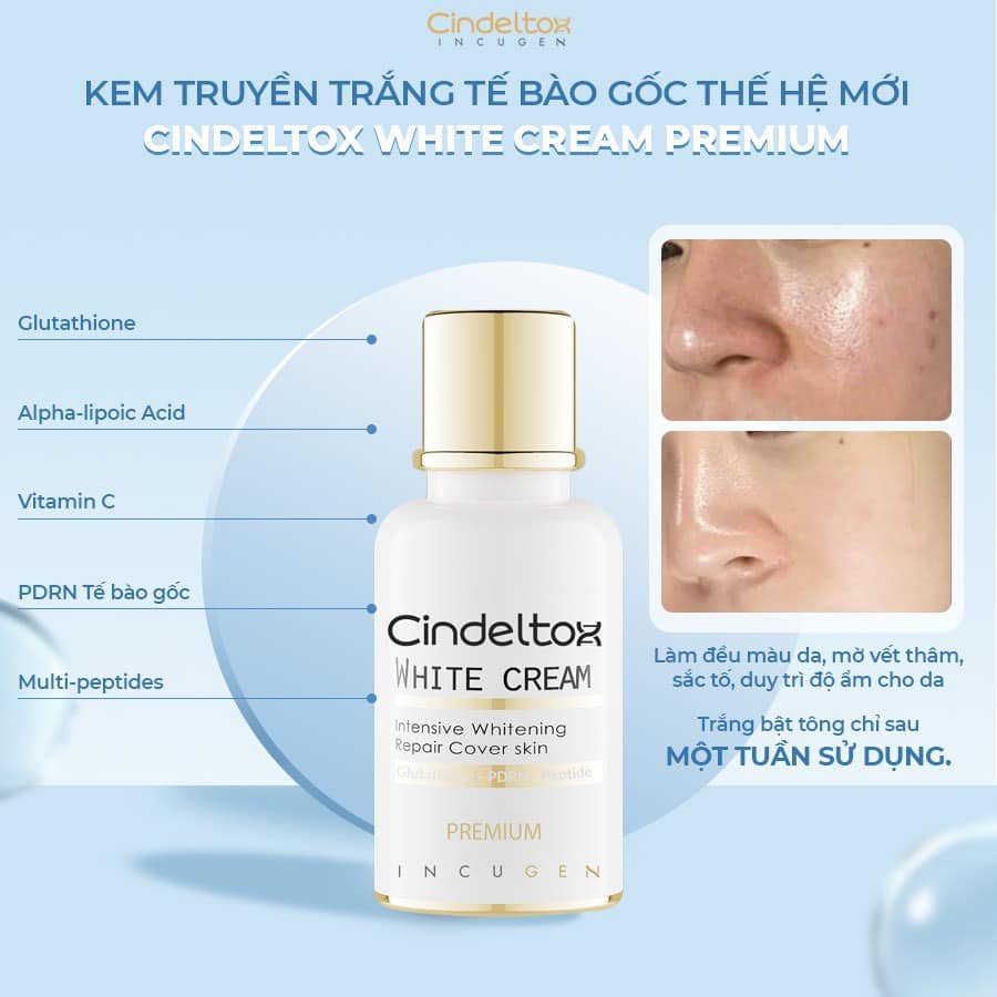 Kem Dưỡng Trắng Da CINDELTOX WHITE CREAM
