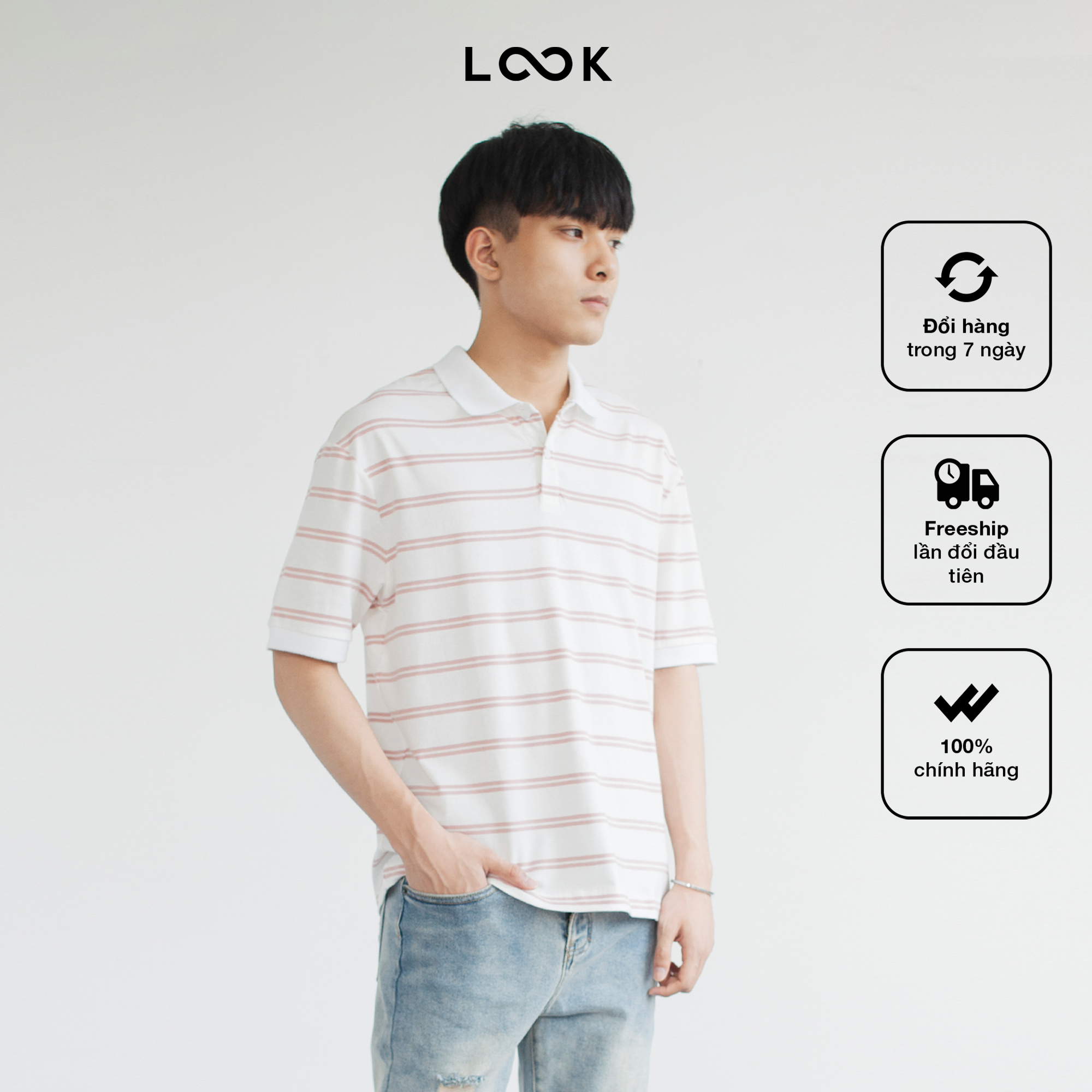 Áo Polo Nam LOOK STRIPE POLO