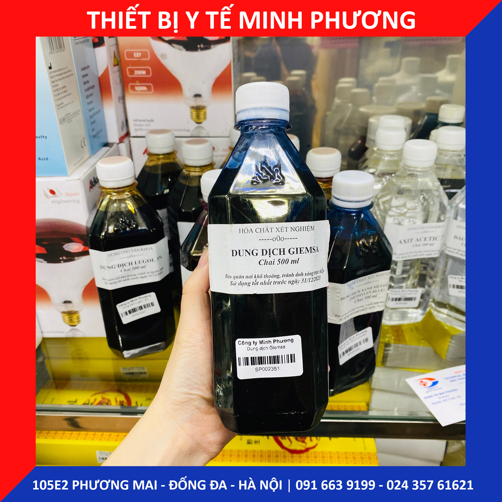 Dung dịch Giemsa chai 500ml