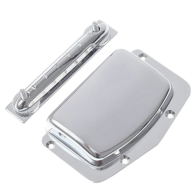 Adjustable Fixed Electric Guitar Bridge Cover for Teisco Harmony Kay & Imports (Chrome) Malaysia