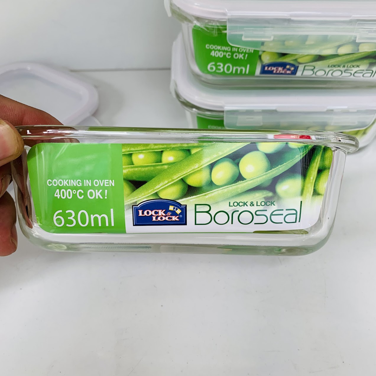 Hộp Bảo Quản Thủy Tinh Hình Chữ Nhật Lock&Lock-Hộp Lock chính hãng