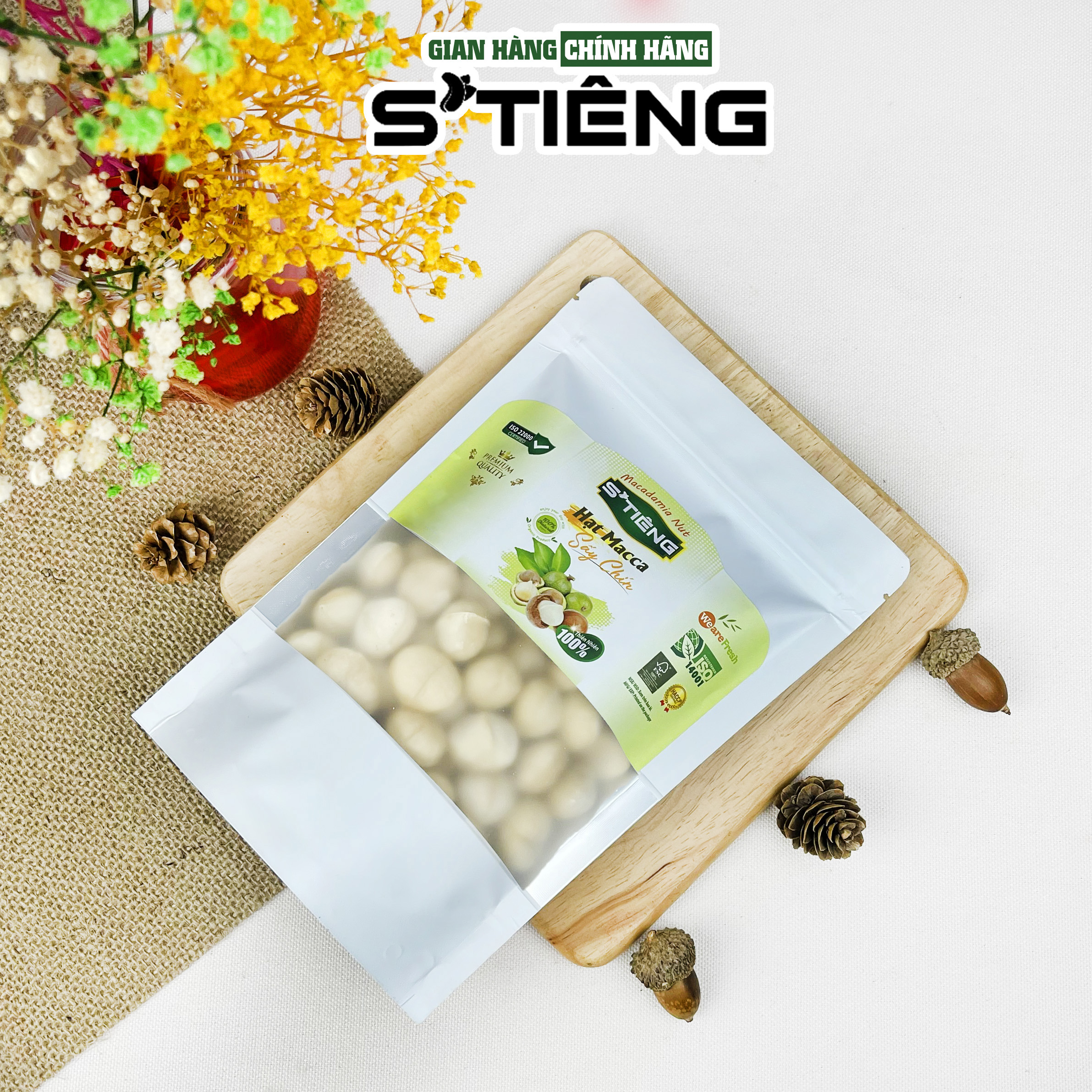 Nhân Hạt Macca Tách Sạch Vỏ STIENG Giòn Ngon